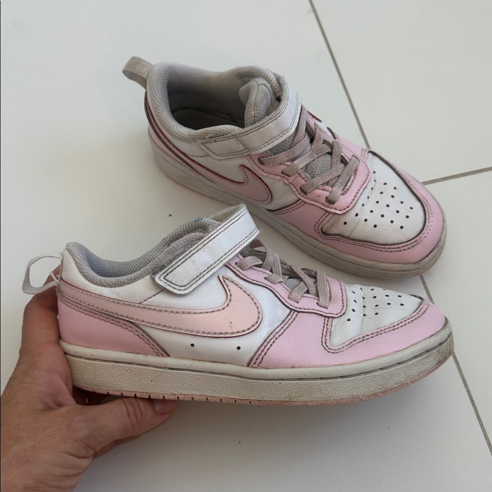 Nike Kids Pink and White Sneakers 1 girls